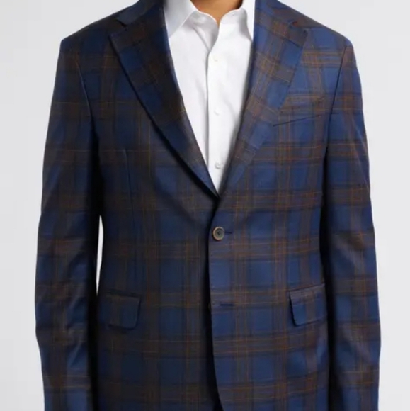 Ralph Lauren Blue Plaid Blazer - Picture 1 of 4